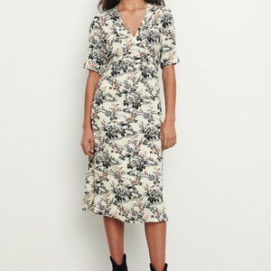 Ba&sh Floe Floral Midi Dress Size S